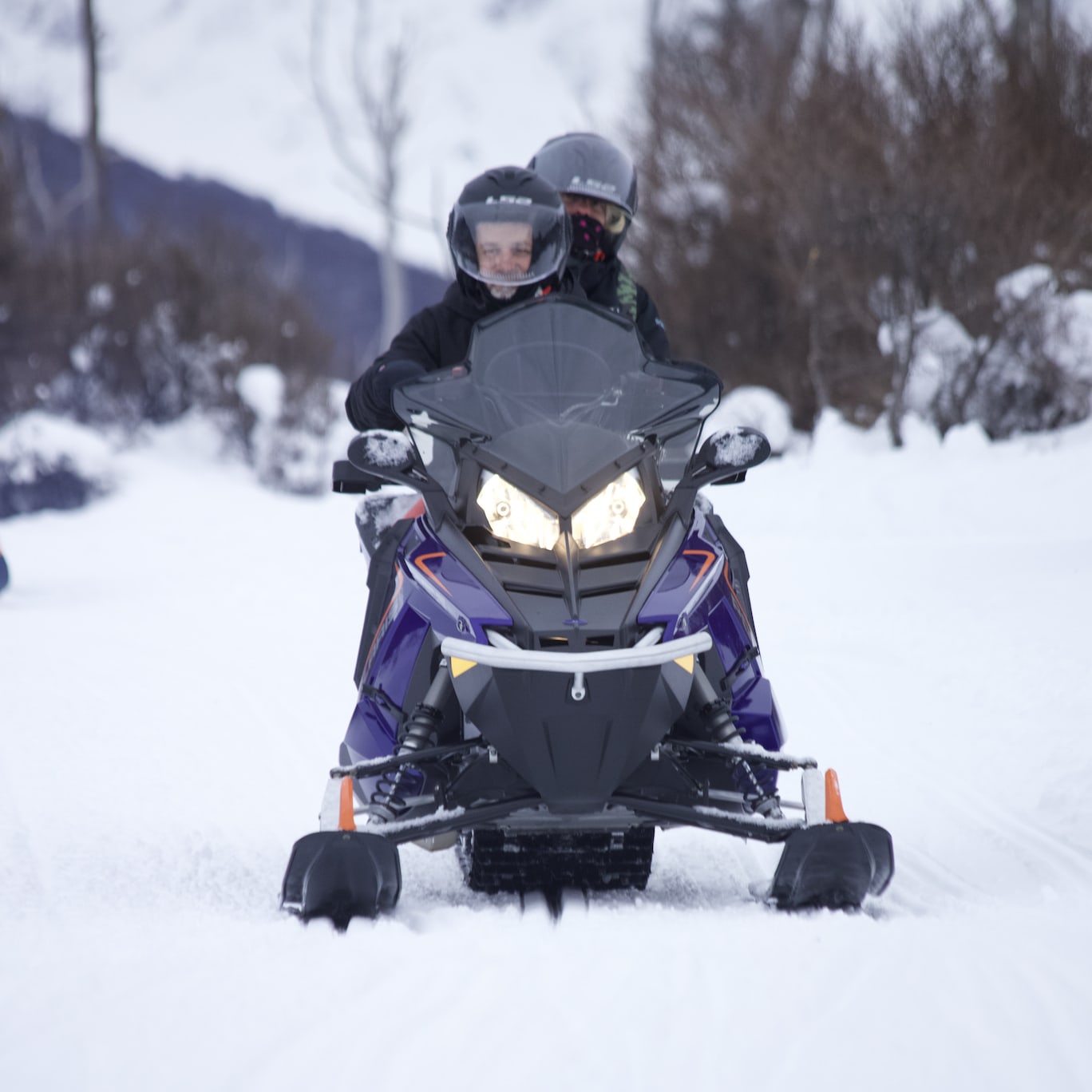 Paseo en moto de nieve