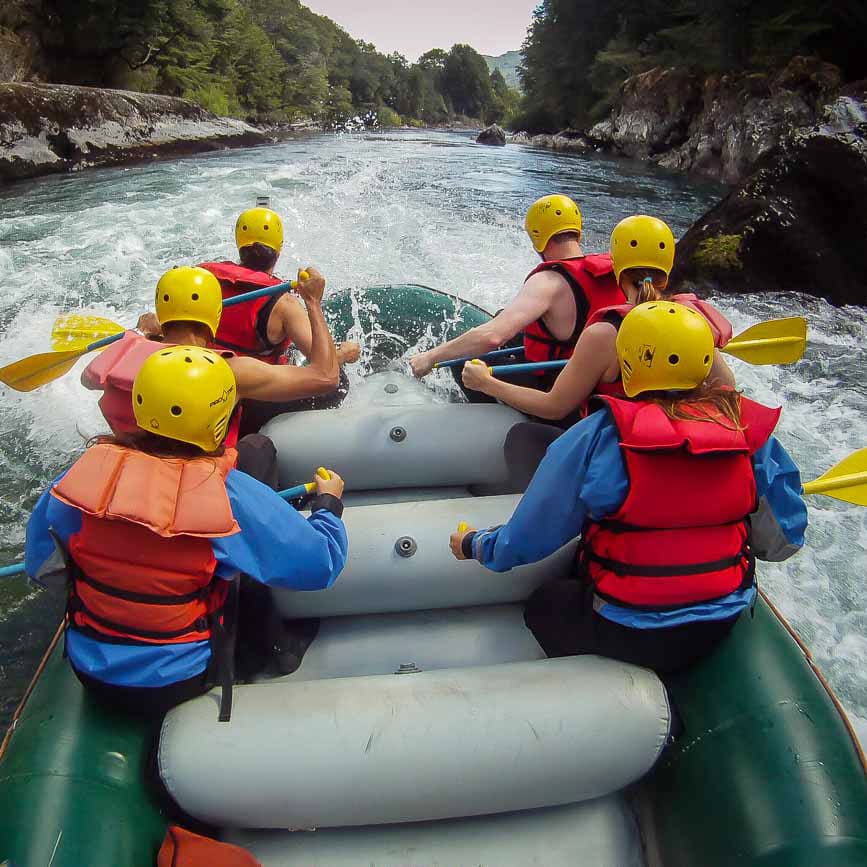 Rafting Río Manso: frontera con Chile