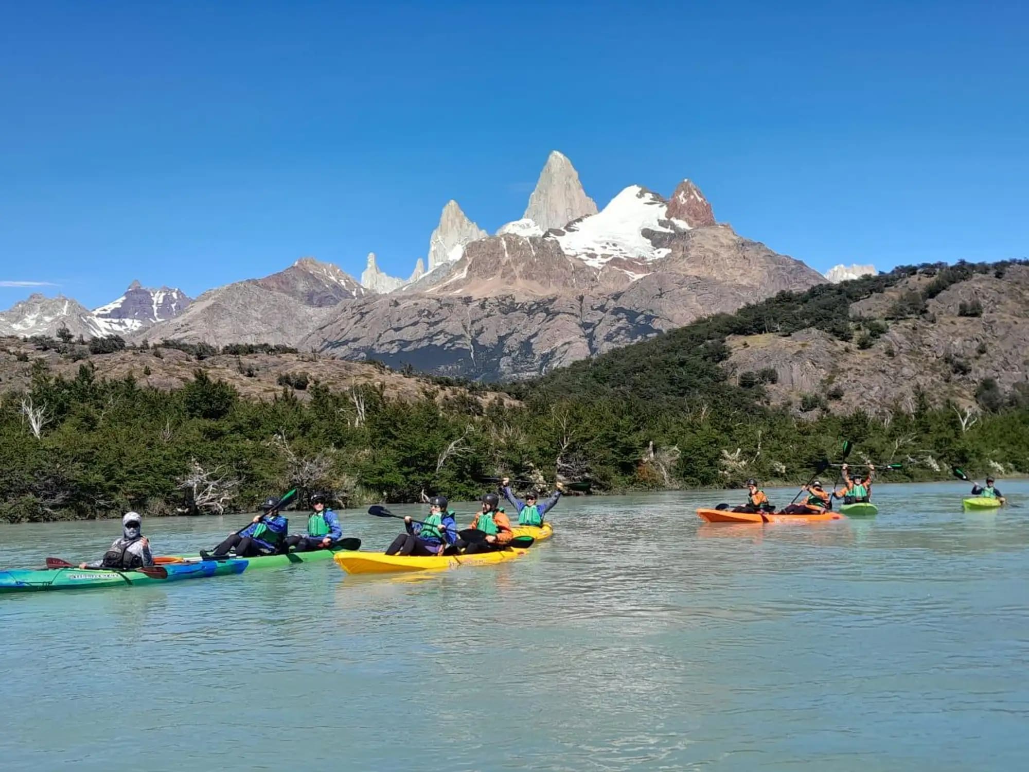 Views of Mount Fitz Roy and the mountain range