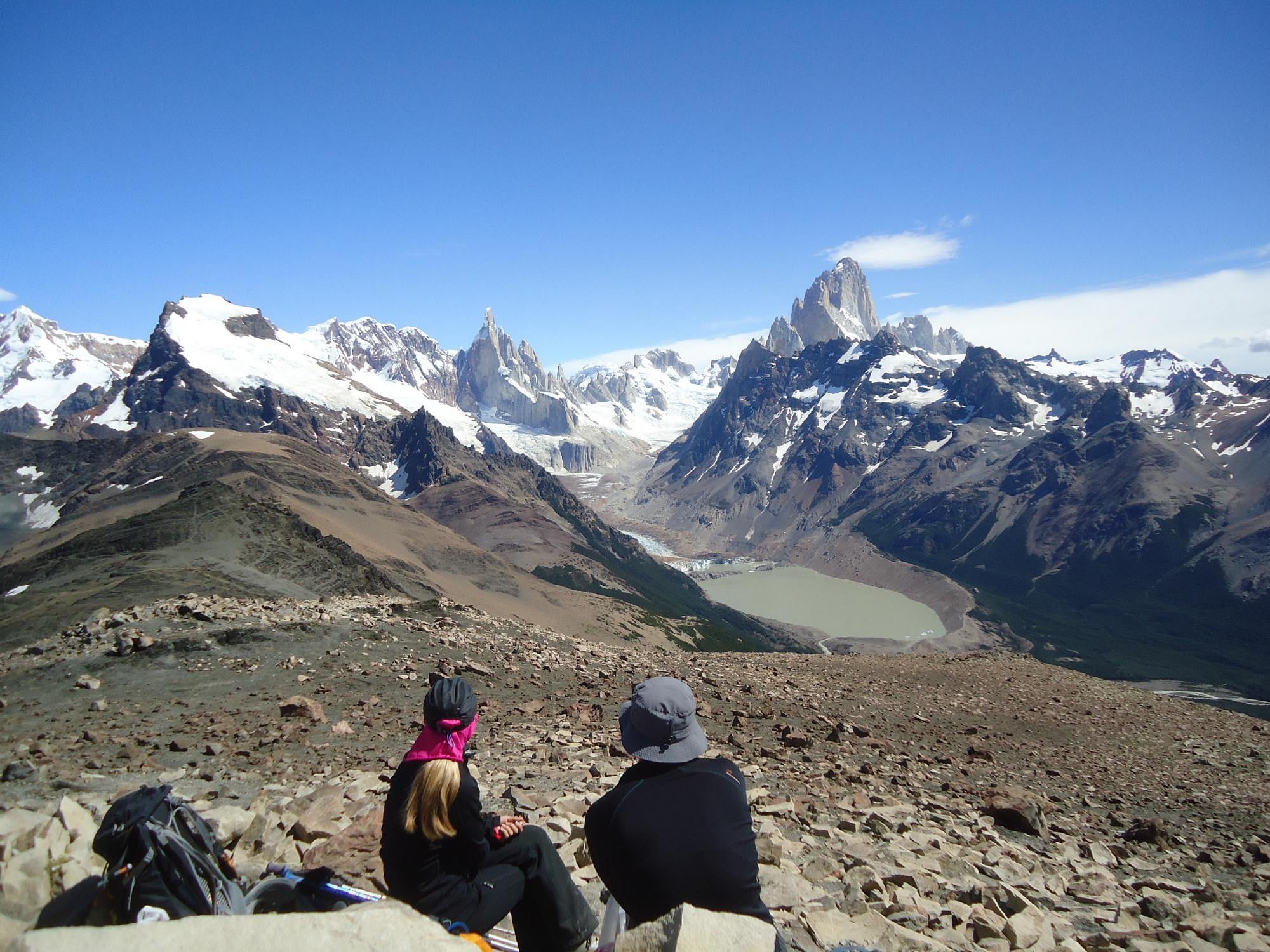 Vistas panorámicas del Fitz Roy, Cerro Torre y Lago Viedma