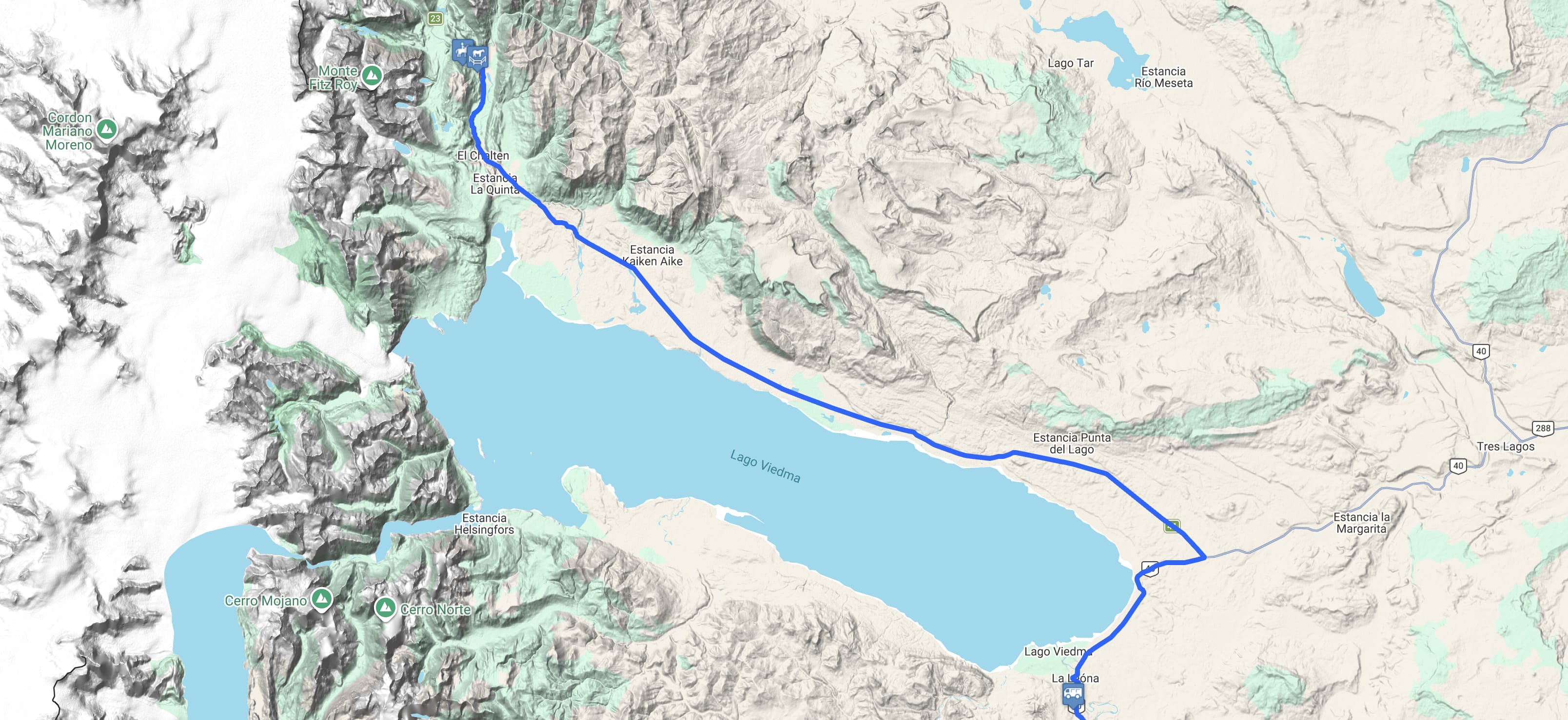Map Cabalgata con Almuerzo en Estancia Bonanza