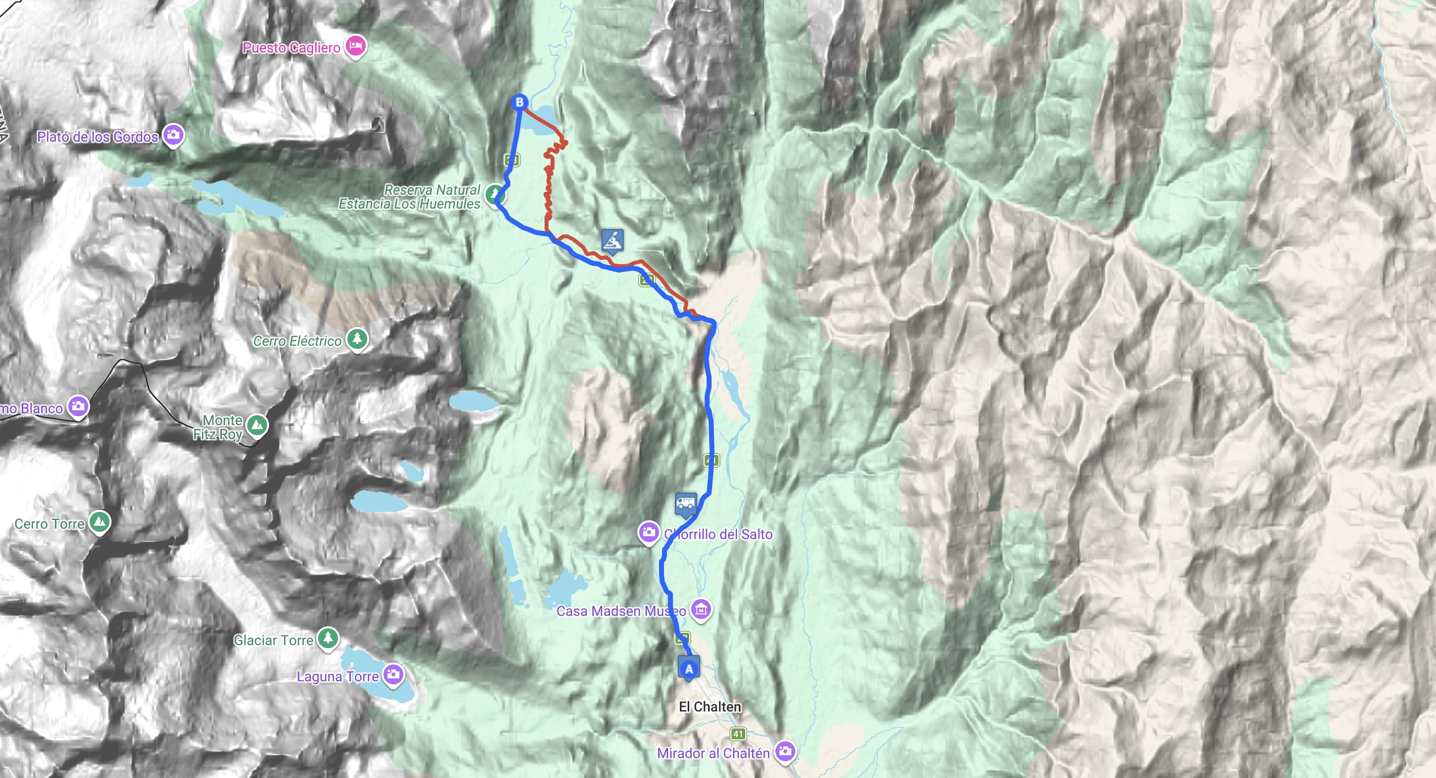Map Kayak: Rio de Las Vueltas