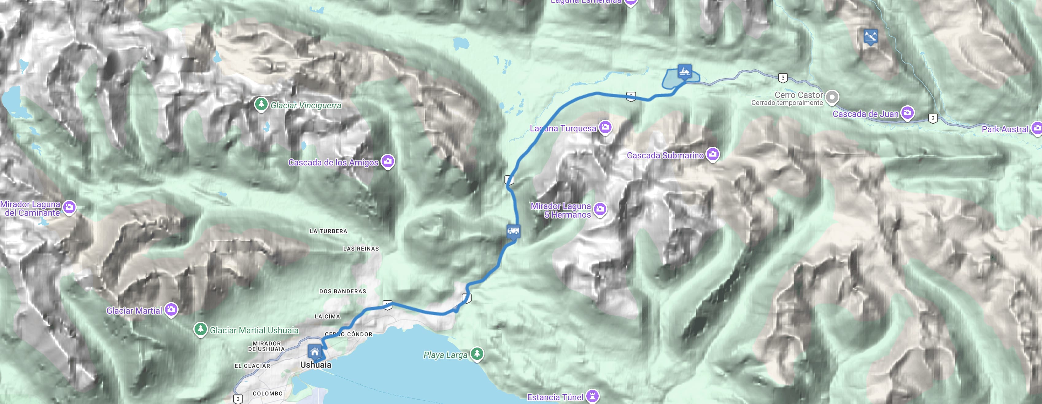 Map Noche Andina: Trineos y Nieve