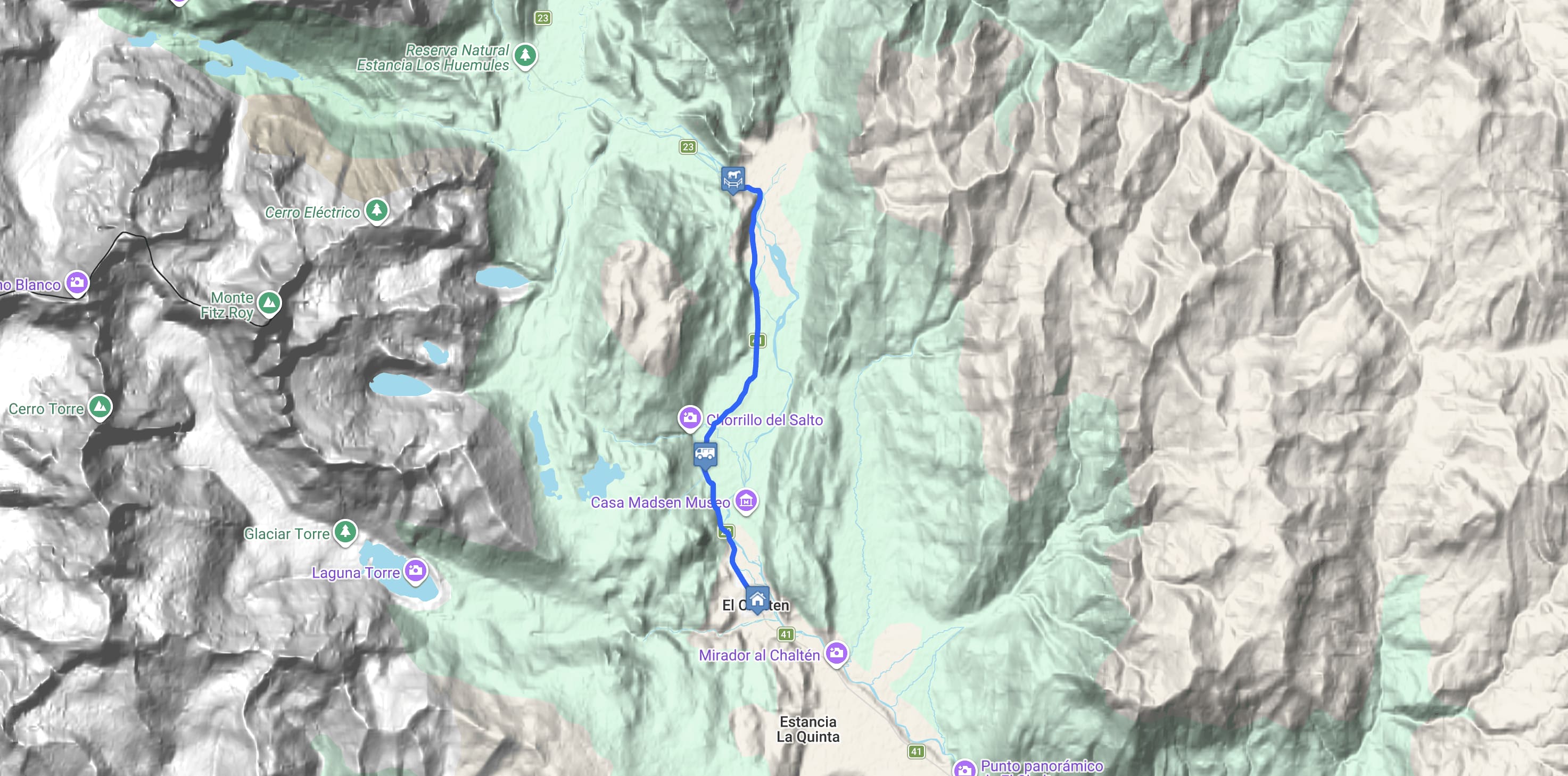 Map Rock Climbing at Estancia Bonanza 